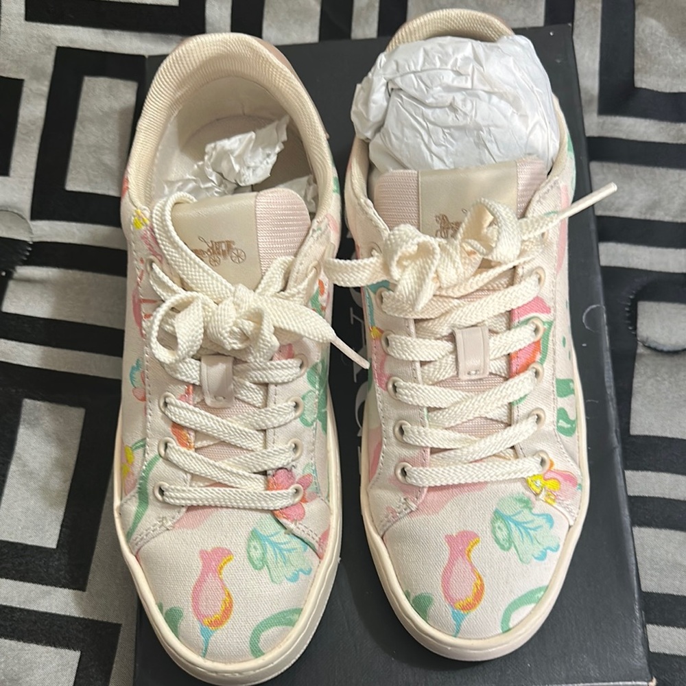 Coach Floral Athletic Shoes - Multicolor